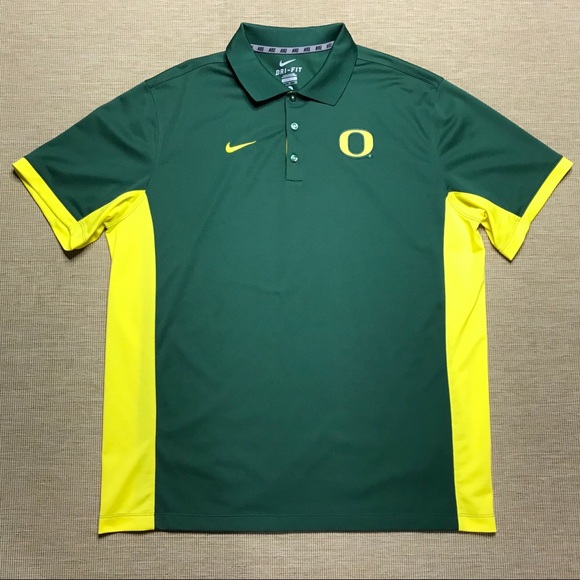 Nike Drifit Xl Oregon Ducks Green Polo 